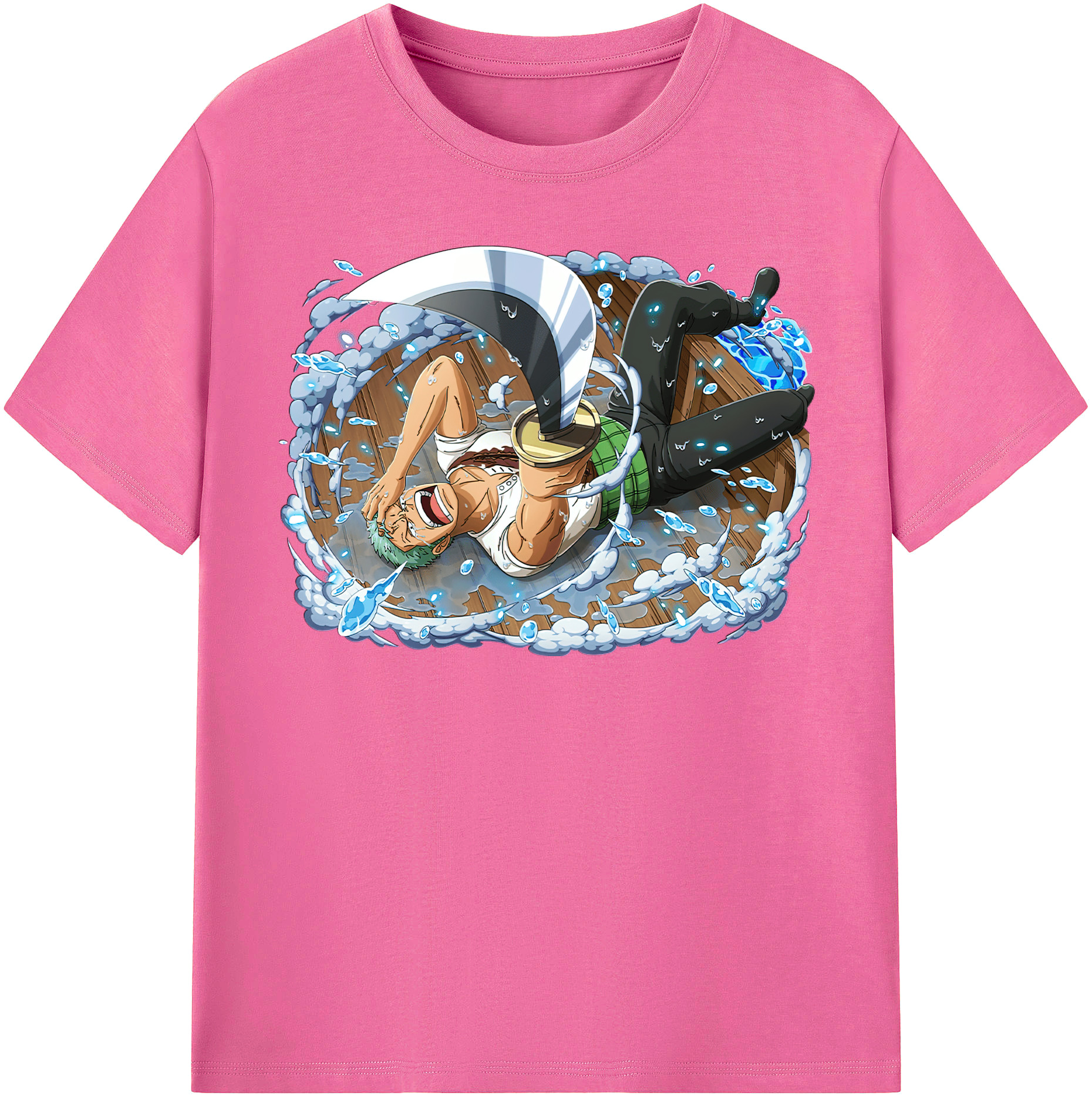 ワンピース ロロノア・ゾロ ONE PIECE Roronoa Zoro レディースカジュアルプリントTシャツ（綿100％）